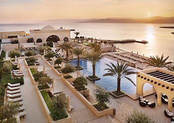 The outdoor areas draw their inspiration from the Gate to the Sea.